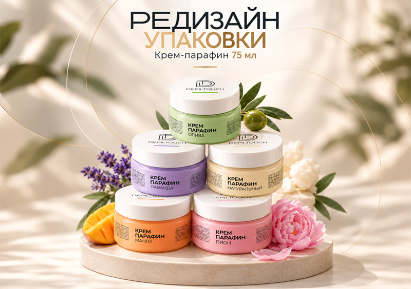 Крем-парафины DEPILTOUCH PROFESSIONAL в обновлённом дизайне Крем-парафины DEPILTOUCH PROFESSIONAL в обновлённом дизайне