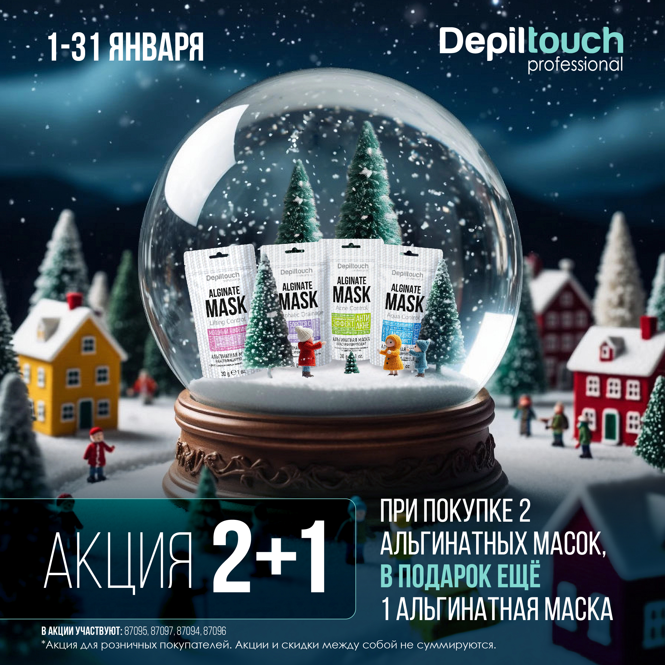 Акция 2+1! Маска в подарок!